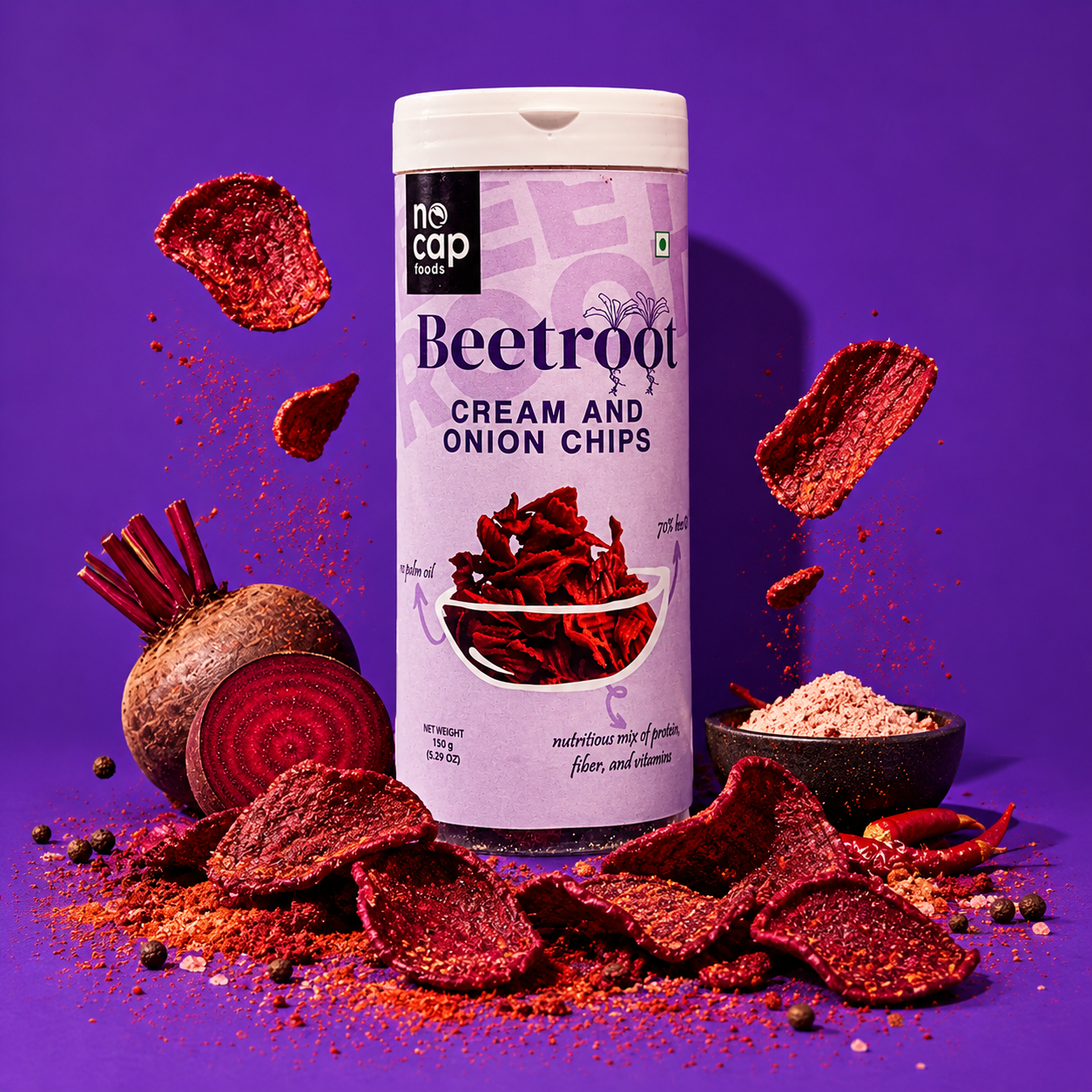 Beetroot Masala snack canister
