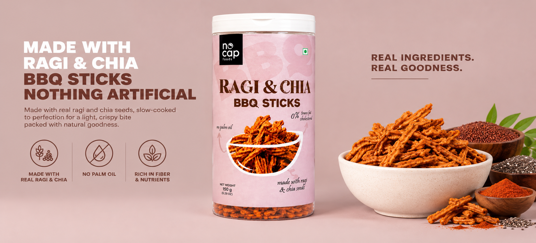 NoCap Ragi and Chia Sticks